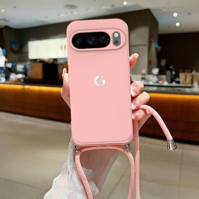 Liquid Silicone Soft Case for Google Pixel 10 9 8 7 6 A Pro XL with Lanyard