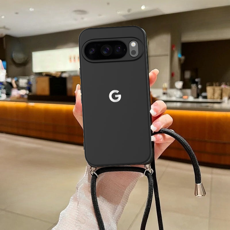 Liquid Silicone Soft Case for Google Pixel 10 9 8 7 6 A Pro XL with Lanyard