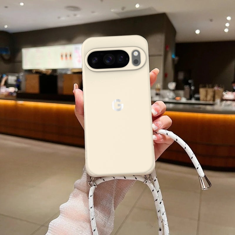Liquid Silicone Soft Case for Google Pixel 10 9 8 7 6 A Pro XL with Lanyard