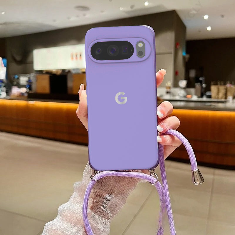 Liquid Silicone Soft Case for Google Pixel 10 9 8 7 6 A Pro XL with Lanyard