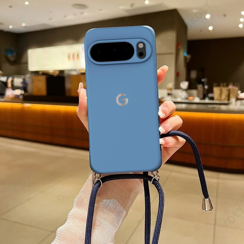 Liquid Silicone Soft Case for Google Pixel 10 9 8 7 6 A Pro XL with Lanyard