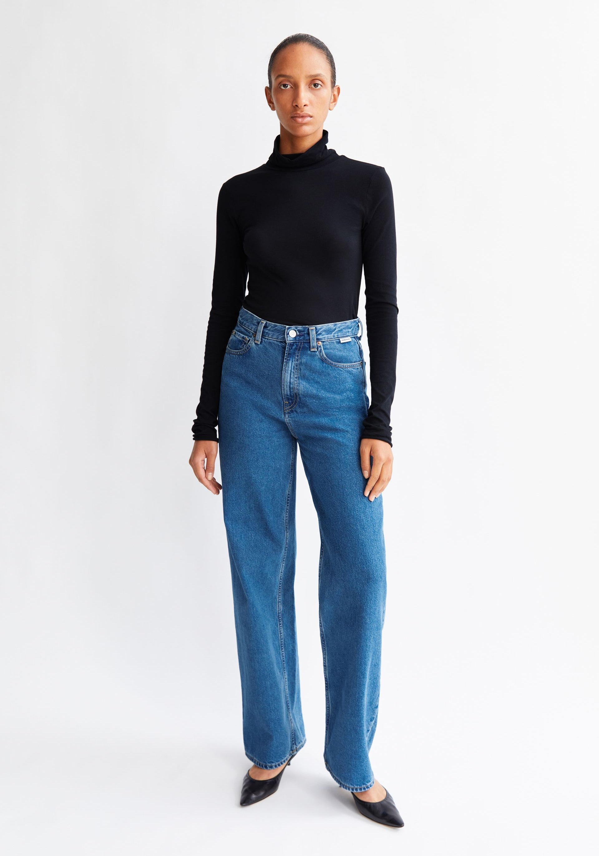 ENIJAA HIGH WAIST WIDE JEAN 100% recycled cotton Non Stretch