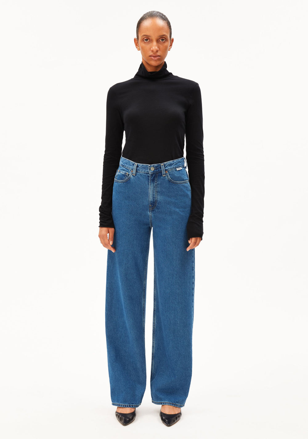 ENIJAA HIGH WAIST WIDE JEAN 100% recycled cotton Non Stretch