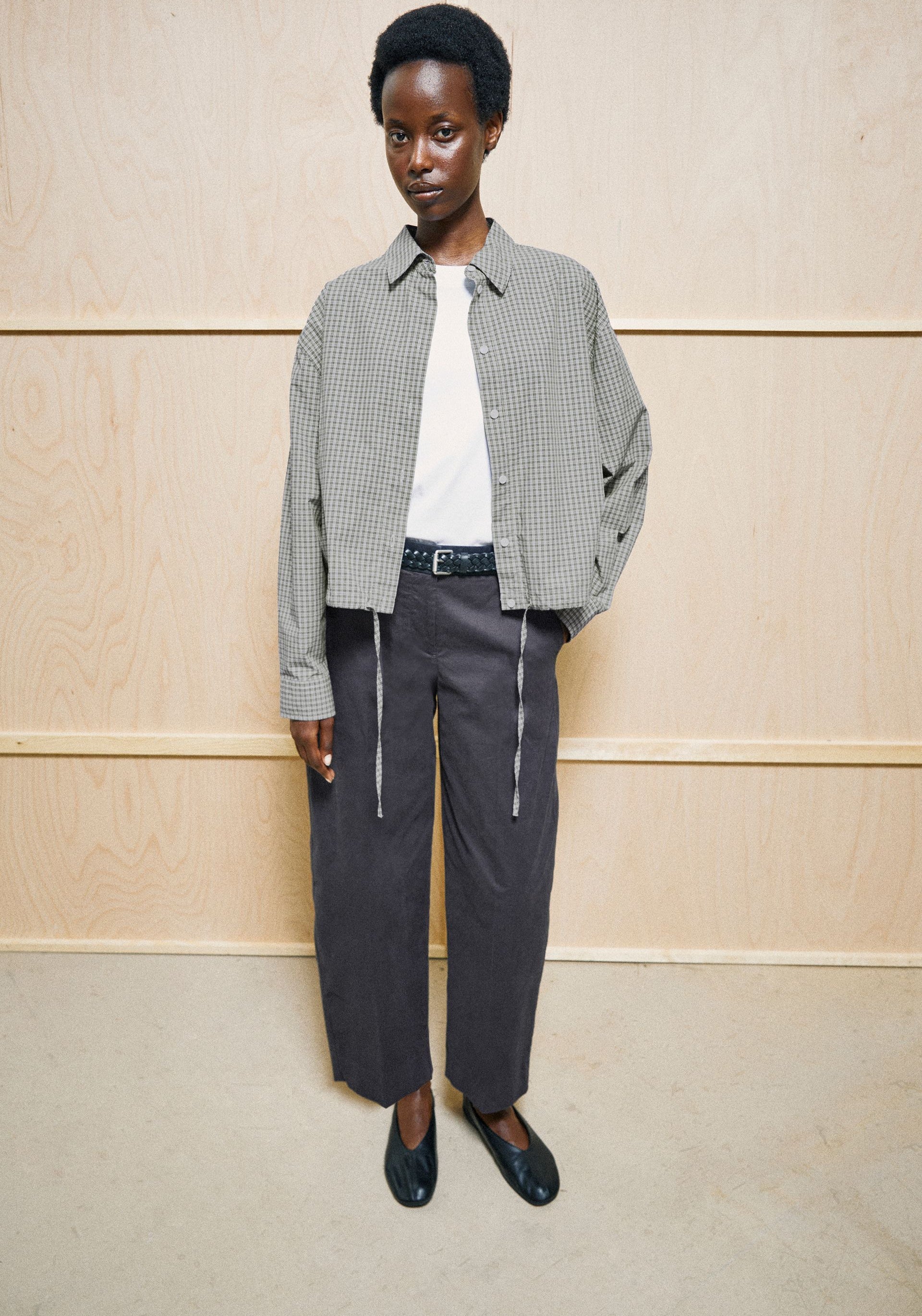 BARREL LEG TWILL PANT Organic cotton blend