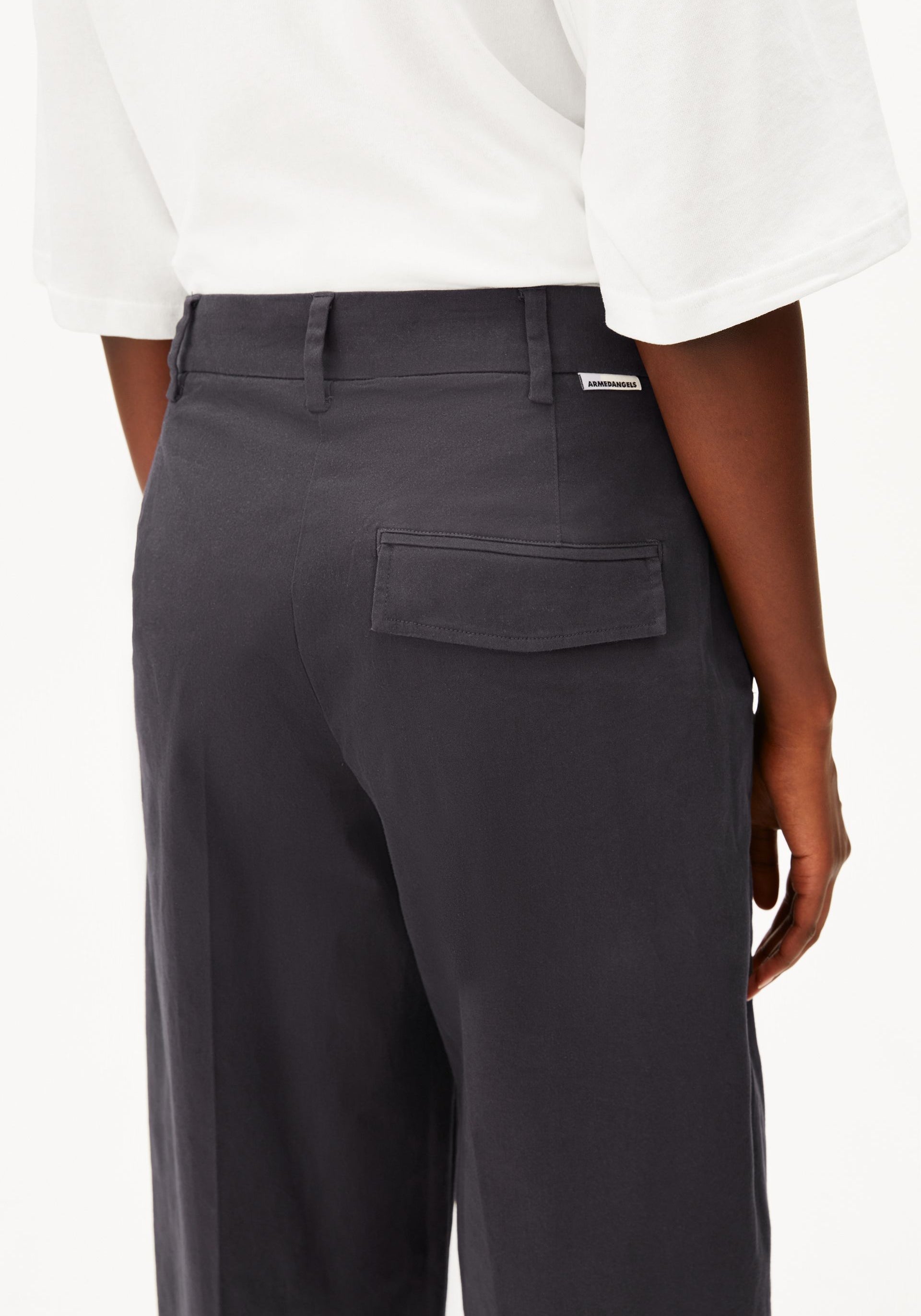 BARREL LEG TWILL PANT Organic cotton blend