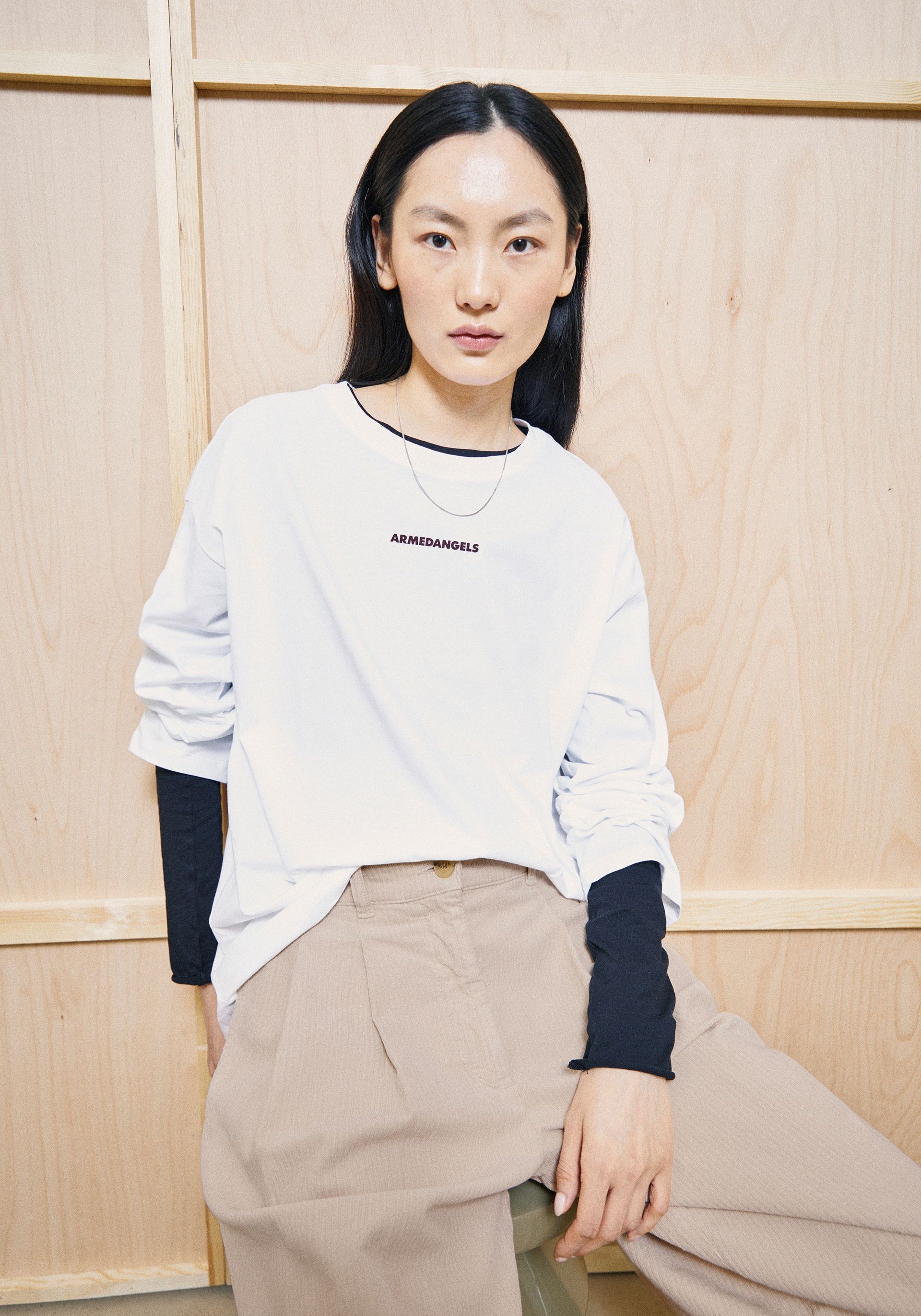 FIETAA SMILE LONG SLEEVE SHIRT 100% organic cotton