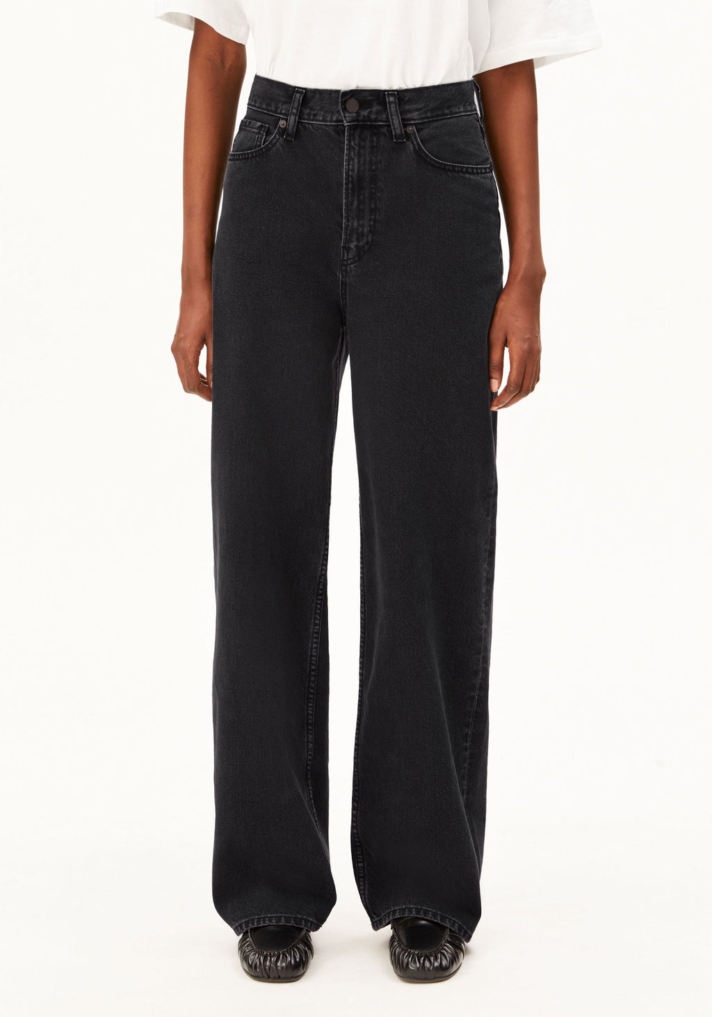 ENIJAA HIGH WAIST WIDE JEANS 100% recycled cotton non stretch